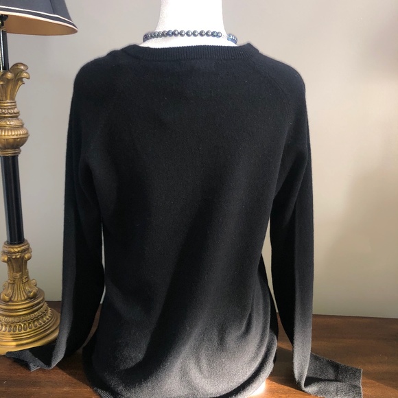 NWT Philosophy Weekend Cashmere Black Sweater Med - Picture 6 of 8